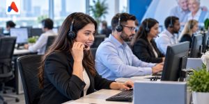 Broker support call center agents providing overflow customer service for Medicare FMOs during the Annual Enrollment Period (AEP)