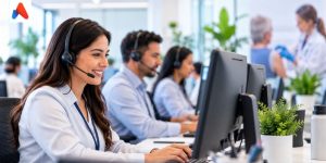 Healthcare BPO team providing vaccination appointment scheduling support for pharmacies and health systems